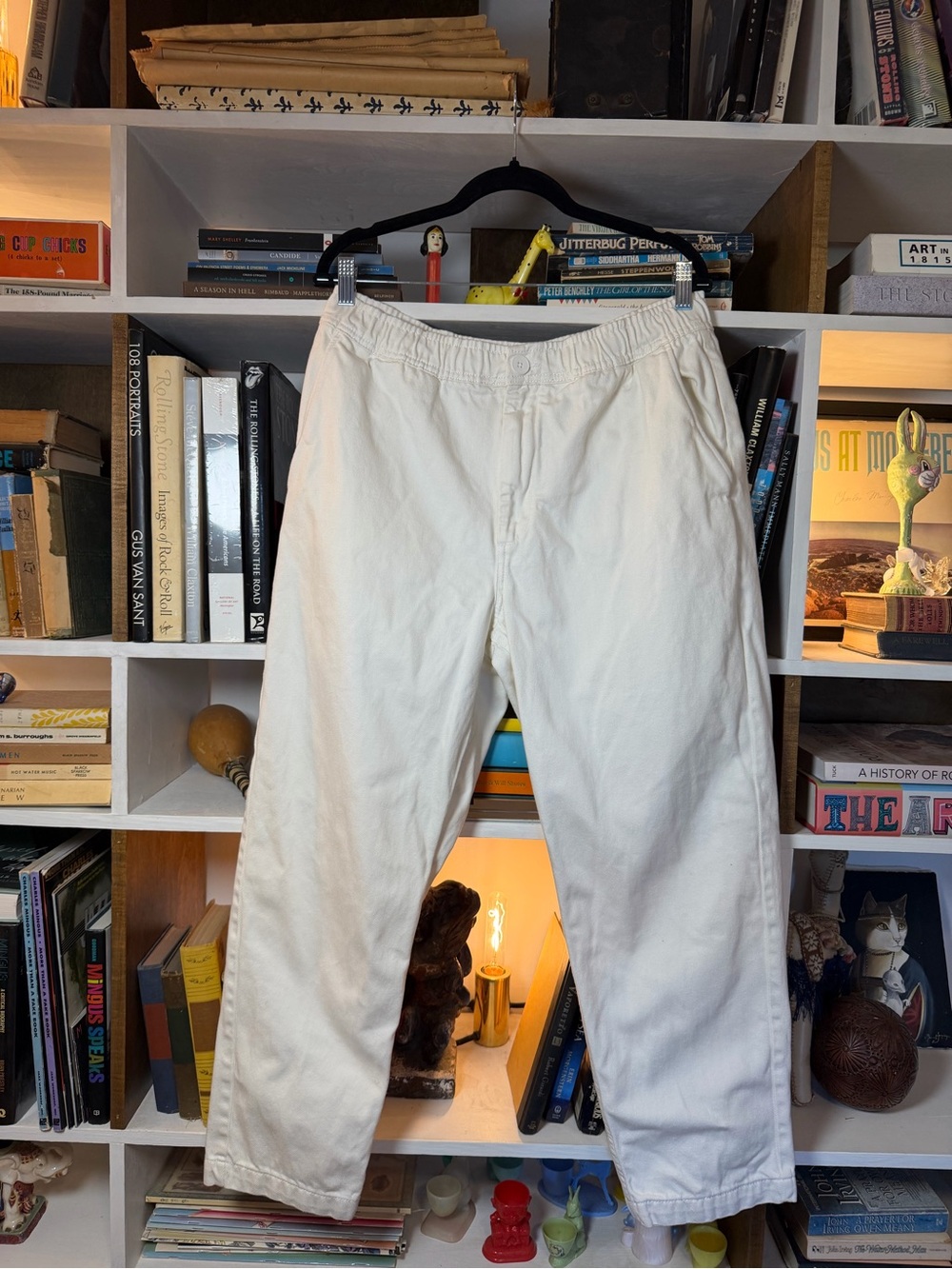 Wax London Elastic-Waist Pants — White